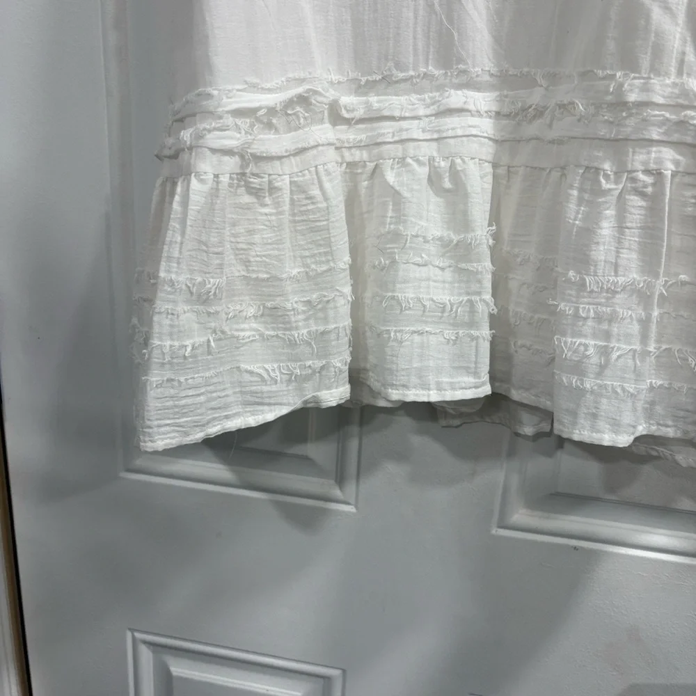 Love Riche White Ruffled Wrap Mini Dress - Picture 6 of 12